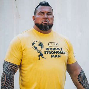 Футболка World's Strongest Man 2021 (жёлтая)