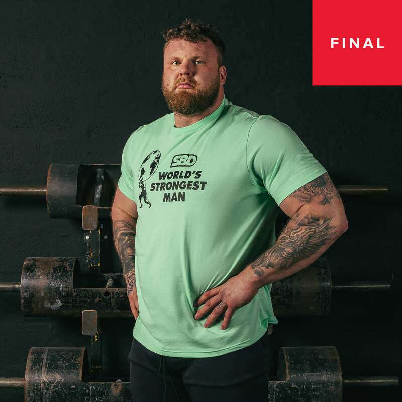 Футболка World's Strongest Man 2026 (СВЕТЛО-ЗЕЛЕНАЯ)